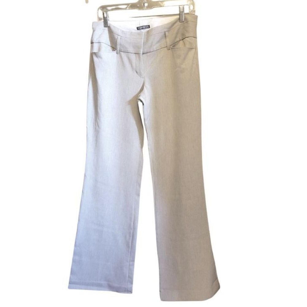 Express Editor Trousers | Women's Size 6R | Light Grey